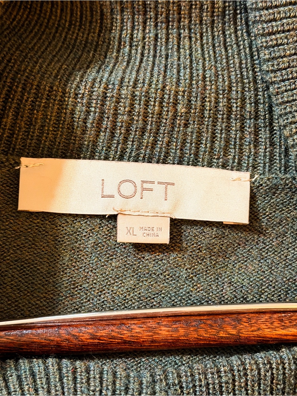 LOFT Green Cowl Neck Tunic Sweater Size XL Soft Lightweight Knit - Picture 4 of 9